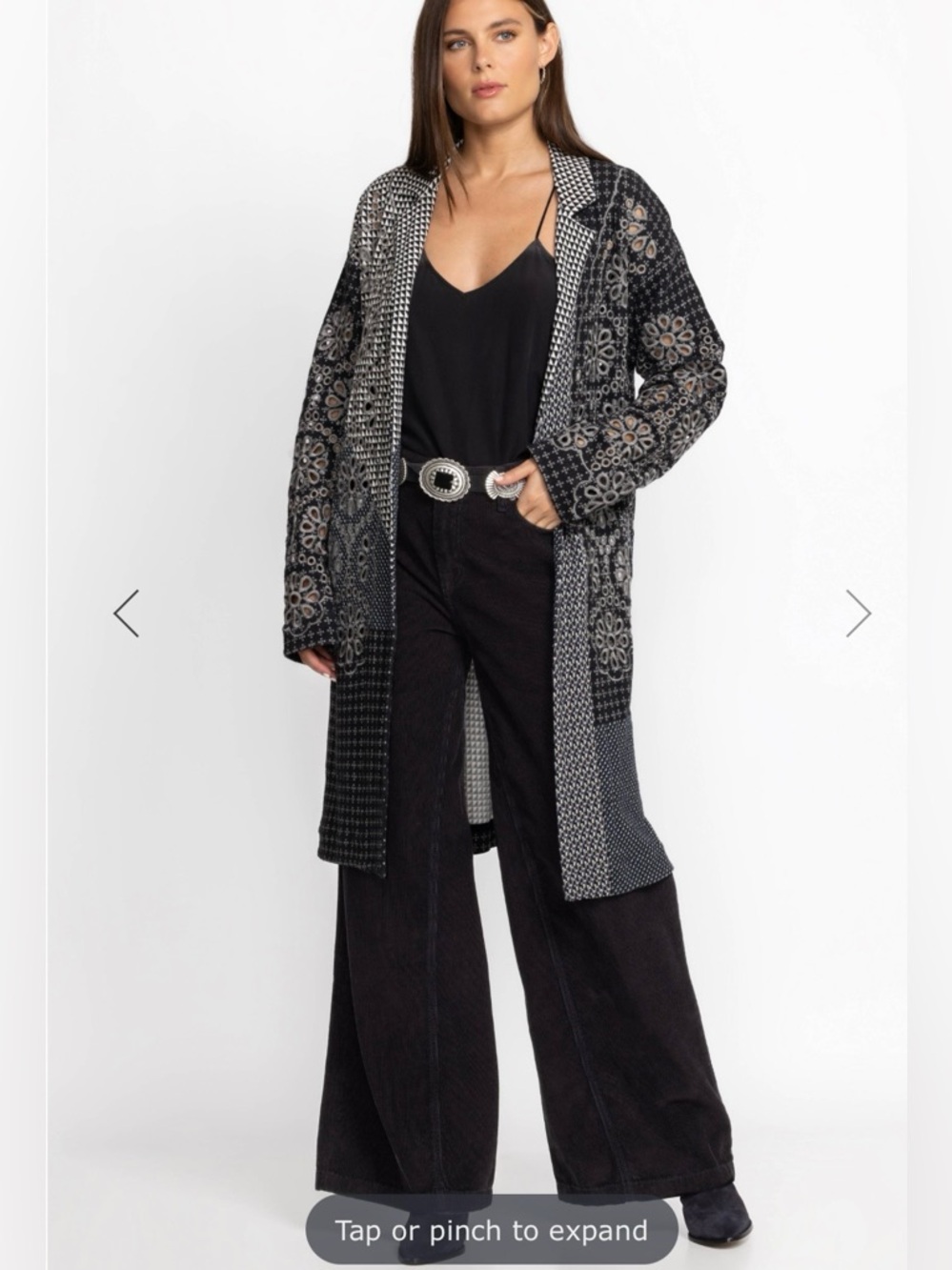 NWT Johnny Was Biya JWLA Workshop Neelu Mid Length Embroidered Jacket Knit